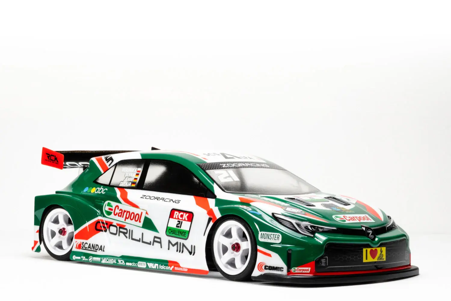 ZR-0018-07 ZooRacing JACKAL 1/10 TC Body – 190mm .07 Standard (ETS