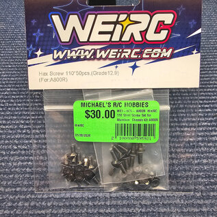 WeiRC WEI-ACS- A800R  WeiRC 110 Steel Screw Set for Alumium Chassis Kit A800R