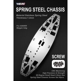 WeiRC WEI-SCSET-A800R  WeiRC  1.2mm Steel Chassis w/ Screws Set for Awesomatix A800RR (140g)