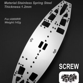 WeiRC WEI-SCSET-A800R  WeiRC  1.2mm Steel Chassis w/ Screws Set for Awesomatix A800RR (140g)