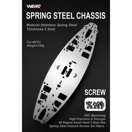 WeiRC MTC3  1.2mm Steel Chassis w/ Screws Set for Mugen Seiki MTC3