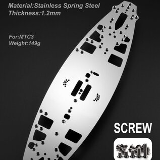 WeiRC WEI-SCSET-MTC3  WeiRC  1.2mm Steel Chassis w/ Screws Set for Mugen Seiki MTC3