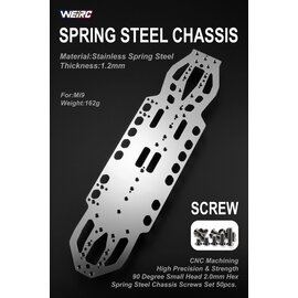 WeiRC Mi9  WeiRC  1.2mm Steel Chassis w/ Screws Set for  Schumacher Mi9