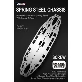 WeiRC WEI-SCSET-SP1  WeiRC 1.2mm Steel Chassis w/ Screws Set for RC Maker SP1