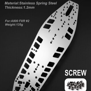 WeiRC WEI-SCSET-FXR  V2 WeiRC 1.2mm Steel Chassis w/ Screws Set for Awesomatix A800 FXR V2 (135g)