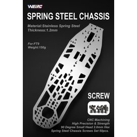 WeiRC FT9  WeiRC  1.2mm Steel Chassis w/ Screws Set for Schumacher FT9