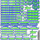 MRC Hobbies Products MRC8511SBWG  MRC Sponsor 8.5x11 Sticker Sheet - Blue White Green