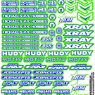 MRC Hobbies Products MRC8511SGBW  MRC Sponsor 8.5x11 Sticker Sheet - Green Blue White