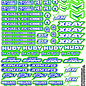 MRC Hobbies Products MRC8511SGBW  MRC Sponsor 8.5x11 Sticker Sheet - Green Blue White