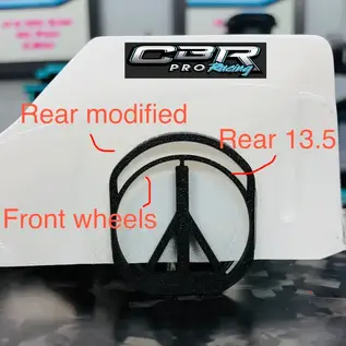 Crybabyracing CBRP1107  CBR Pro 12th Scale Wheel Cutout Kit (2 pcs)