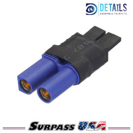 Surpass Hobby USA DTSPHB-13 Hobby Details EC5 Female to TRX Male Adapter for RC Lipo Batteries (1pc)