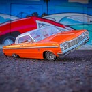 Redcat Racing RER32894-Orange & White  SixtyFour RC Car - 1:10 1964 Chevrolet Impala Hopping Lowrider