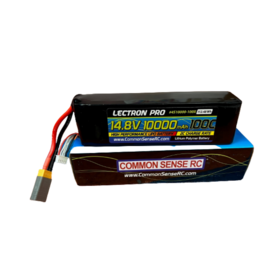 Lectron Pro 4S10000-100X  Lectron Pro 14.8V 10000mAh 100C Soft Case Lipo Battery w/ XT60 Connector + CSRC Adapter