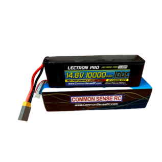 Lectron Pro 4S10000-100X  Lectron Pro 14.8V 10000mAh 100C Soft Case Lipo Battery w/ XT60 Connector + CSRC Adapter