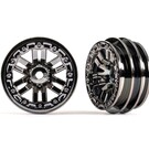 Traxxas TRA9768-BLKCR  TRX-4M Wheels, 1.0" (black chrome) (2)