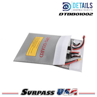 Hobby Details DTBB01002 Hobby Details LiPo Battery Safety Bag 23x30cm (9"x11.8")