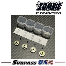 Team Zombie P-TZ482528 Team Zombie Hard-Anodized Aluminum 7075 Pinion Gear 48P 25-28T (4pcs)