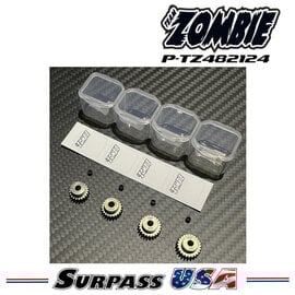 Team Zombie P-TZ482124 Team Zombie Hard-Anodized Aluminum 7075 Pinion Gear 48P 21-24T (4pcs)