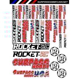 Surpass Hobby USA D-SH-6800M Surpass Hobby & Rocket-RC 6" x 8" Die-Cut Sticker Sheet (2)