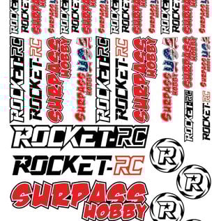 Surpass Hobby USA D-SH-6800M Surpass Hobby & Rocket-RC 6" x 8" Die-Cut Sticker Sheet (2)