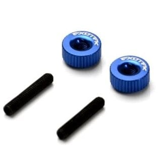 Exotek Racing EXO1191BLU  Blue Twist Nuts For M3 Thread