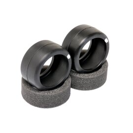 Exotek Racing EXO2354  F1 1/10 RUBBER TIRES- FRONT SOFT 33X (CARPET), 1 pair belted rubber tires with foams