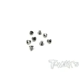 T-Works TSS-304LP  Tworks Alum Socket Head Low Profile Half Thread Screws 3X4