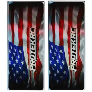 Protek RC PTK-1102-USHALO ProTek RC Universal Chassis Protective Sheet (Holographic USA) (2) (12.5x33.5cm)
