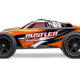 Traxxas TRA37254-8 ORNG Orange  Rustler 2WD BL-2S Brushless RTR USB-C HD