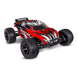 Traxxas TRA37254-8 REDX  Red  Rustler 2WD BL-2S Brushless RTR USB-C HD