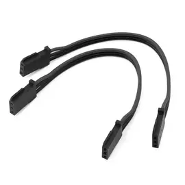 Futaba FUTUBC0090  100mm FF-GBB Heavy Duty Gyro Extension Cords (2) (Black) (Female-to-Female)