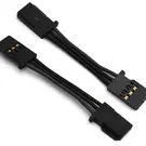 Futaba FUTUBC0092  55mm FF-GBB Heavy Duty Gyro Extension Cords (2) (Black) (Female-to-Female)