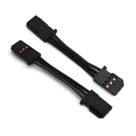 Futaba FUTUBC0092  55mm FF-GBB Heavy Duty Gyro Extension Cords (2) (Black) (Female-to-Female)