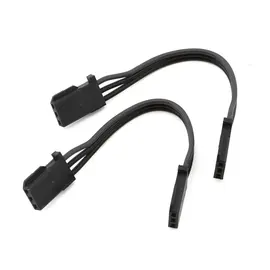 Futaba FUTUBC0091  80mm FF-GBB Heavy Duty Gyro Extension Cords (2) (Black) (Female-to-Female)