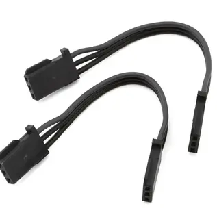 Futaba FUTUBC0091  80mm FF-GBB Heavy Duty Gyro Extension Cords (2) (Black) (Female-to-Female)
