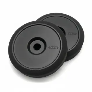 BSR BSRC8218B 1/8 Double Pink Mounted GT Foam Tire On Black Dish Wheels (2)