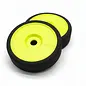 BSR BSRC8218Y 1/8 Double Pink Mounted GT Foam Tire On Yellow Dish Wheels (2)
