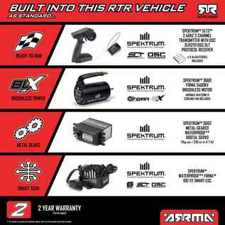Arrma ARA4315V4T1  Blue/Red 1/8 INFRACTION 223S DSC 4X4 RTR Brushless All-Road Street Bash