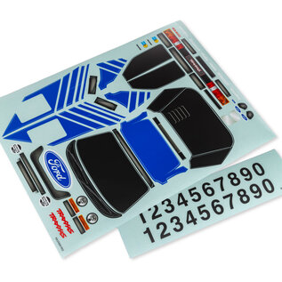 Traxxas TRA10816-BLUE  Mini Rally VXL Ford RS200 Blue Decal Sheet