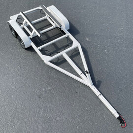 Bold RC BOL5100  1/10 Scale Fully Adjustable Metal Boat Trailer with LED Lights (White)