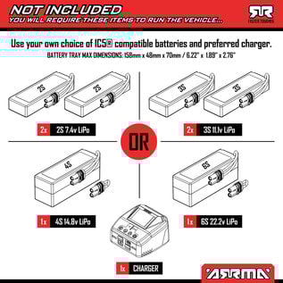 Arrma ARA7707V6T1  1/7 TALION 6S EXB 4X4 RTR Brushless RC Speed Truck RTR (Black)