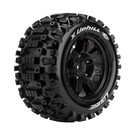 Louise RC LOULT3297BM  MFT X-Uphill Sport Monster Truck Tires, 24mm Hex, Mounted on Black Rim (2), fits Arrma Kraton 8S