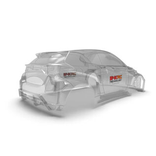24K TAF90000  1/10 Toyota Yaris GR Drift Body (Clear) (257mm Wheelbase)
