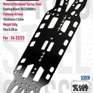 WeiRC WEI-DLCSCSET-X423  WeiRC 1.2mm Spring Steel Chassis DLC Coating w/ Screws Set for Xray X4 2022 & 2023