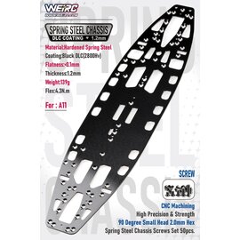 WeiRC WEI-DLCSCSET-A11  WeiRC 1.2mm Spring Steel Chassis DLC Coating w/ Screws Set for ARC A11
