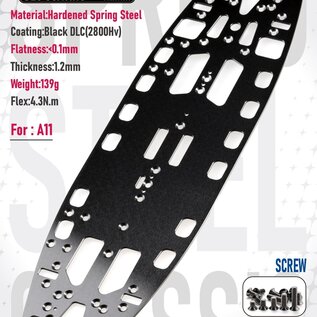 WeiRC WEI-DLCSCSET-A11  WeiRC 1.2mm Spring Steel Chassis DLC Coating w/ Screws Set for ARC A11