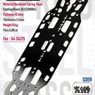 WeiRC WEI-DLCSCSET-X425  WeiRC 1.2mm Spring Steel Chassis DLC Coating w/ Screws Set for Xray X4 24, 25 (163g)