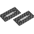 Hudy HUD293311  Carbon Rear Wing Side Plate 0.5mm - 1/10 Electric (2)