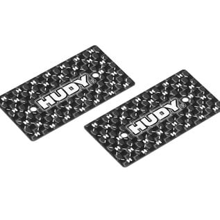 Hudy HUD293311  Carbon Rear Wing Side Plate 0.5mm - 1/10 Electric (2)