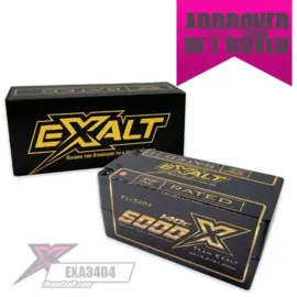 EXALT EXA3404 Exalt X-Rated 4S 140C Hardcase Shorty HV- Lipo Battery (15.2V/6000mAh)w/5mm Bullet Connectors